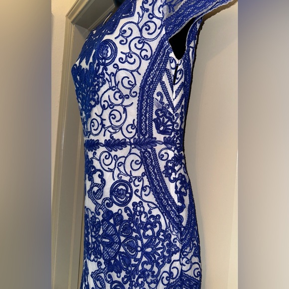 Yoanna Baraschi Blue Pepin Sheath Dress size 4 - Picture 7 of 15